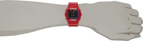Vista 7 de Casio G-Shock - Carcasa y pulsera de resina de plástico rojo solar resistente, esfera digital, gráfico de marea, datos de luna, Rojo -, Digital