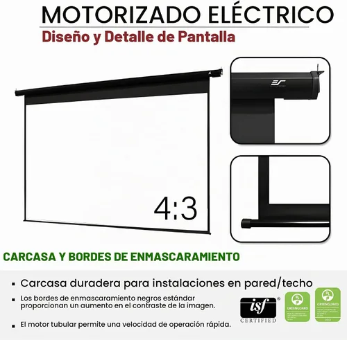 Vista 4 de Akia Screens AK-MOTORIZE104V1 - Pantalla de proyector motorizada de 104 pulgadas, 4:3, pantalla de proyector desplegable eléctrica con mando a