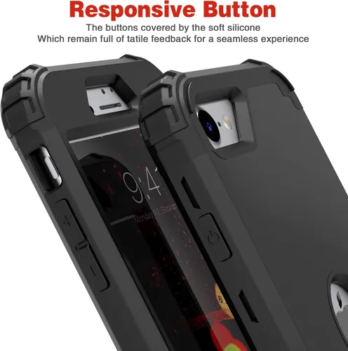 Vista 8 de IDweel Funda para iPhone SE 2020 con protector de pantalla, para iPhone SE 2022, 3 en 1, absorción de golpes, ajuste delgado, cubierta