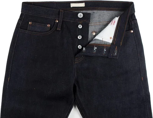 Vista 3 de The Unbranded Brand Ub221 Tapered 21oz Indigo Selvedge para hombre