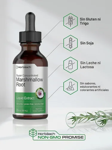 Vista 4 de Horbäach Tintura de extracto de raíz de malvavisco 2 fl oz