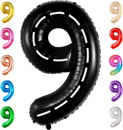 Vista 893 de KatchOn Globo negro del número 1 de 40 pulgadas, globo de feliz cumpleaños Large Mylar Number One Balloon for 1st Birthday Decorations, Foil