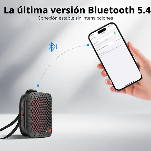 Vista 5 de Monster Blaster Micro Altavoz Bluetooth Portátil, Altavoz Inalámbrico Pequeño Portátil con Clip, con Micrófono Integrado (No Magnético), IPX7