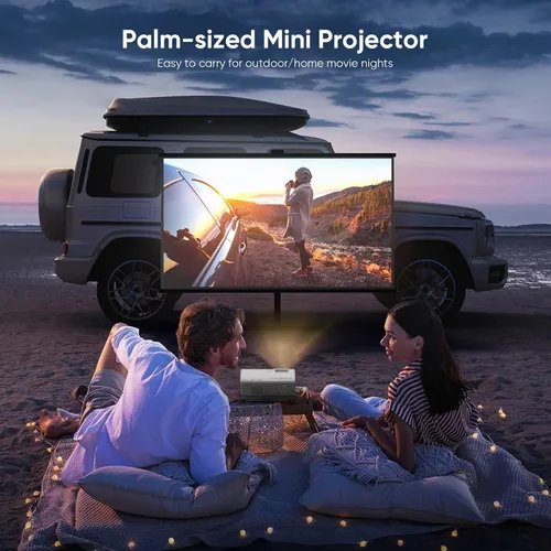 Vista 9 de 【Netflix Oficialmente】NISOO Proyector Inteligente con WiFi y Bluetooth, Mini Proyector de Películas con Aplicaciones Integradas, Proyector 1080P