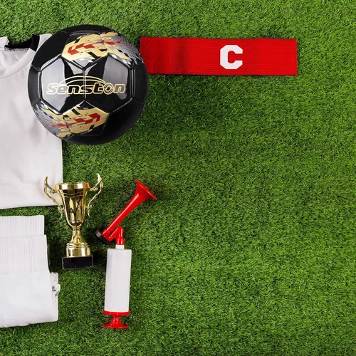 Vista 5 de Senston Balón de fútbol talla 3 y talla 4 y talla 5 para niños y adultos, balón de fútbol oficial para partidos y entrenamiento con bomba