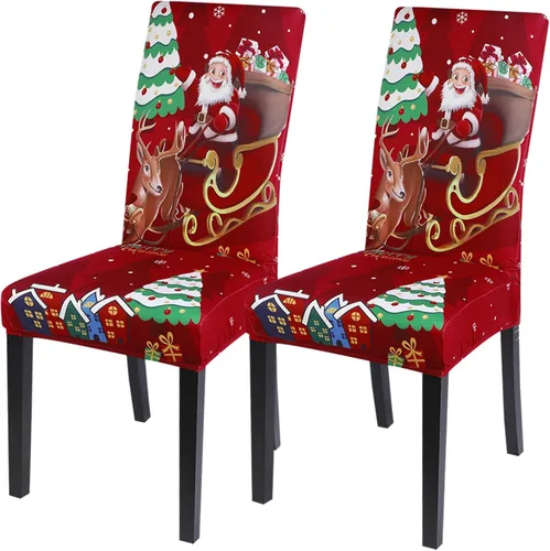 Vista 31 de SearchI Juego de 2 fundas elásticas para sillas Parsons de comedor, fundas elásticas con estampado de elastano, extraíbles, lavables, fundas
