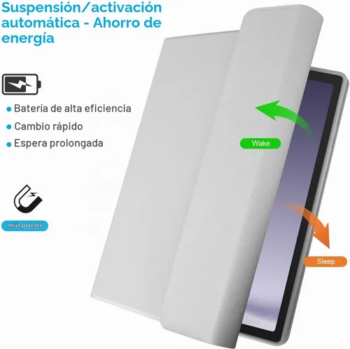 Vista 6 de MORECOO Funda para Samsung Galaxy Tab A9 Plus con teclado de 11 pulgadas 2023 (SM-X210/X216/X218), funda para tableta A9 Plus con teclado
