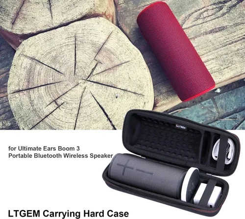 Vista 6 de LTGEM - Funda compatible con Ultimate Ears Boom 4/3, altavoz portátil impermeable y base de carga, color negro