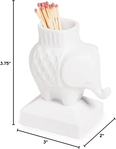Vista 5 de Jonathan Adler Elephant Match Strike, Blanco