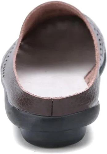 Vista 4 de 2024 Mules planos ahuecados de moda casual para mujer