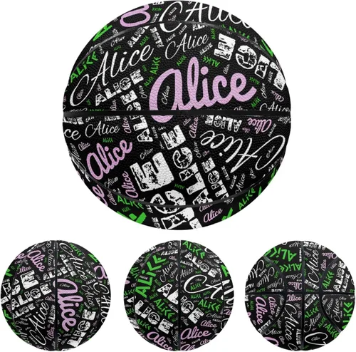 Vista 6 de Balón de baloncesto personalizado con nombre, todo nombre impreso, regalo deportivo personalizado, tamaño 7 (29.5") / tamaño 5 (27.5"), regalo