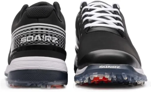 Vista 8 de SQAIRZ Zapatos de golf deportivos para hombre, nuevos zapatos de golf, diseñados para el equilibrio y el rendimiento, picos reemplazables