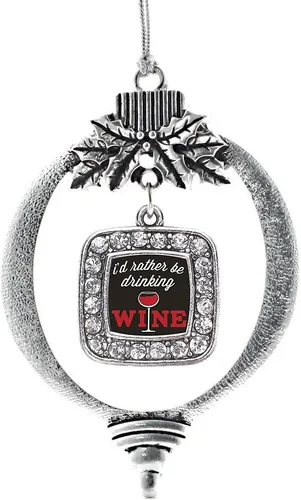 Vista 150 de Inspired Silver - Bon Voyage Cruise Ship Charm Ornamento – Adornos navideños cuadrados de plata con joyas de circonita cúbica