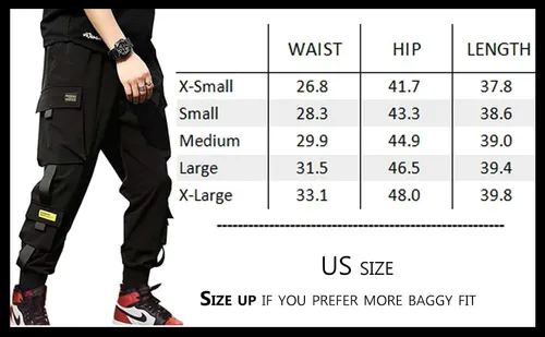 Vista 7 de Streetwear - Pantalones de hip hop, pantalones cargo deportivos, casuales, deportivos, para hombres, parejas, mujeres, unisex