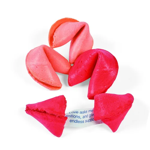 Vista 6 de Fun Express Fortune Cookies envueltas individualmente a granel, 50 galletas rojas y verdes de Navidad para fiestas de vacaciones, golosinas