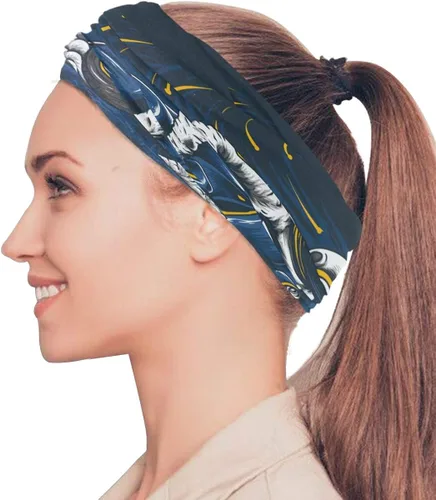Vista 9 de Bandanna for Men Women Seamless Balaclava - Astronauta Riding Motorcycle Neck Gaiter Sun Dust Wind Protection Headband for Sports Outdoor Running
