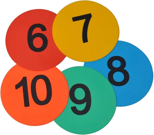 Vista 10 de Marcadores de puntos de piso numerados de 8 pulgadas