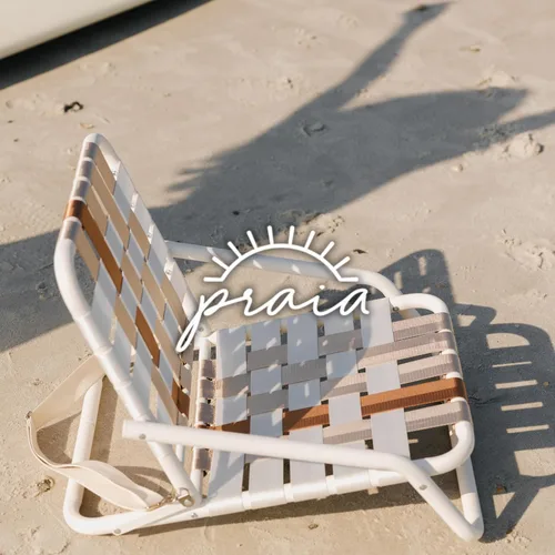 Vista 9 de Silla de playa Praia, extremadamente ligera y duradera, plegable, fácil de usar, transportar, retro, césped, perfil bajo, cómoda, minimalista, larga