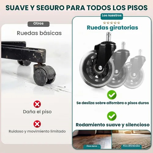 Vista 7 de NEO CHAIR Silla de oficina de cuero PU marrón con diseño ergonómico