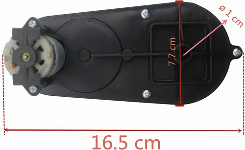 Vista 3 de Caja de cambios 12V390 20000RPM con motor de CC, motor RS390 de 12 V con caja de engranajes para niños, accesorios de paseo eléctrico para niños