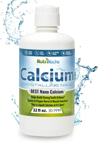 Vista 9 de NutriNoche Suplemento líquido de calcio – 99.99% nano calcio cristalino ultra puro para mujeres, hombres y niños – Alternativa a citrato de calcio