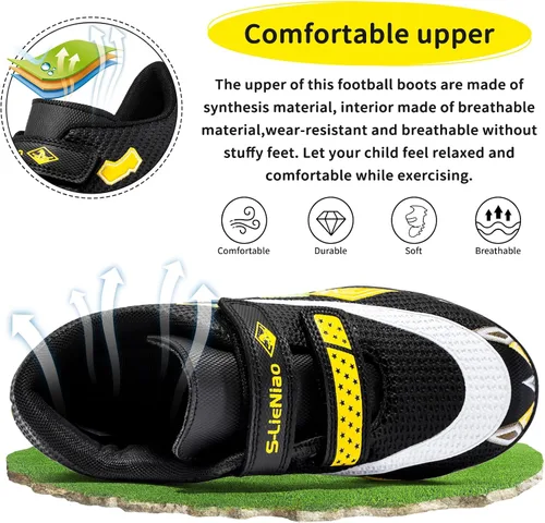 Vista 2 de Zapatos deportivos de fútbol para niños y niñas