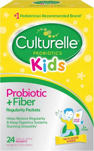 Vista 2 de Culturelle Paquetes de probióticos + fibra para niños (mayores de 3 años), 24 unidades, salud digestiva y paquetes de probióticos puramente