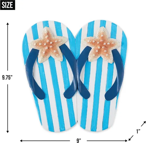 Vista 6 de DII Colección Cement Stepping Stone - Chanclas decorativas coloridas de 9 x 9.5 pulgadas, estrellas de mar