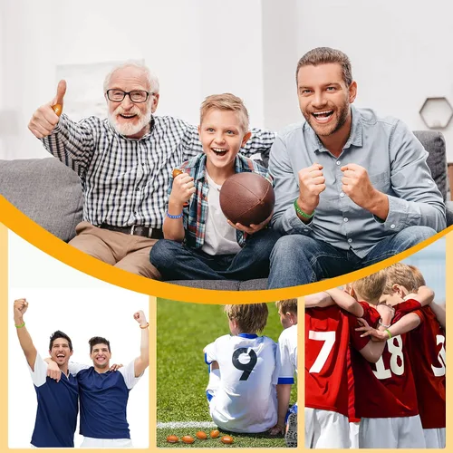 Vista 6 de Sumind 24 pulseras de silicona para fiestas de fútbol