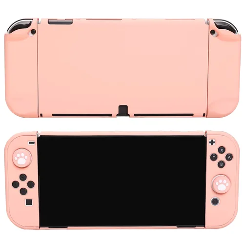 Vista 5 de COMCOOL Dockable Case for Nintendo Switch Oled - 9 FT Military Grade Drop Protection with Tempered Glass Screen Protector and Thumb Grips for Girls