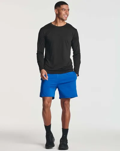 Vista 5 de Real Essentials Paquete de 4 unidades camiseta de manga larga para hombre Dry Fit, disipa la humedad, protección solar FPU 50+ contra rayos