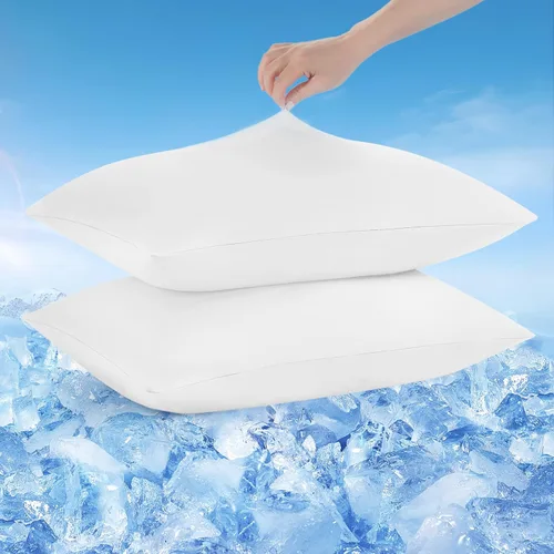 Vista 8 de Avolare Fundas de almohada de enfriamiento, paquete de 2 Arc-Chill Q-max>0.5 Funda de almohada tamaño King para verano, protector de almohada