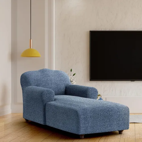 Vista 7 de PAULATO BY GA.I.CO. Funda para muebles, sillón, sofá, desmontable elástica de doble vía - Hecha en Italia - Colección Mille Righe Azul