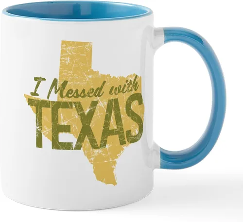 Vista 27 de CafePress – Taza Amarillo Texas – El único Taza de café, taza de café, S, Blanco