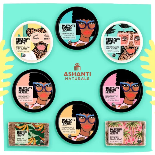 Vista 5 de Ashanti Naturals Auténtica barra de jabón negro africano Barra de jabón africana negra limpiadora y nutritiva Jabón en barra de acné con manteca
