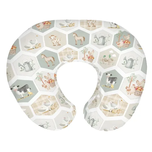 Vista 10 de Boho Farm Life - Fundas de almohada de lactancia para niños y niñas, tractor, granero, prado, funda de almohada de lactancia para almohadas