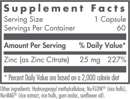 Vista 2 de NutriCology Citrato de zinc - Proporciona 25 mg de citrato de zinc - Apoya la respuesta inmune, la salud cognitiva y la función celular - 60