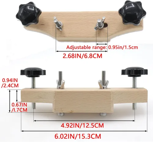 Vista 2 de Abrazadera de puente universal para guitarra acústica, puente de guitarra de arce premium, herramientas de reparación de luthier, ideal
