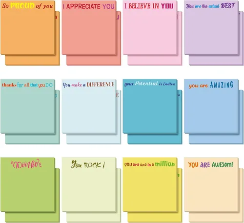 Vista 77 de Yinder 12 notas adhesivas inspiradoras, bonitas notas adhesivas motivacionales, regalos de agradecimiento a los empleados, a granel para profesores