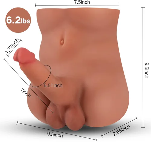 Vista 3 de Muñeca sexual masculina con consolador flexible y realista para adultos, juguetes sexuales para mujeres, muñecas sexuales, consoladores grandes