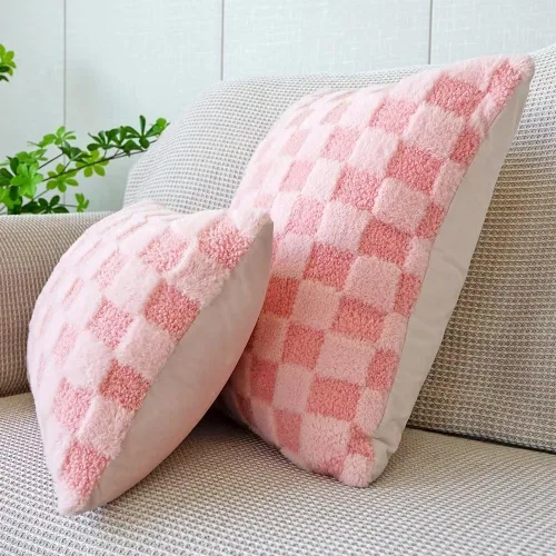 Vista 6 de Juego de 2 fundas de almohada decorativas de piel sintética suave de 12 x 20 pulgadas, fundas de cojín rectangulares para sofá, sala de estar