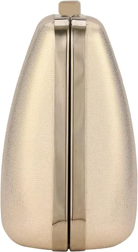 Vista 8 de ZHANNI Elegante caja de embrague de noche para mujer, con marco de metal, bolso de noche, bolso de mano, boda, graduación, fiesta, novia, embrague