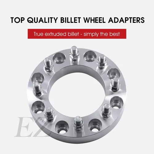 Vista 2 de ezaccessory 2 adaptadores de rueda de 8 x 180 a 8 x 6.5 (8 x 165) para Chevy GMC 2500 3500 Siverado Sierra 8 Lug 2011+ y ruedas de montaje de Chevy