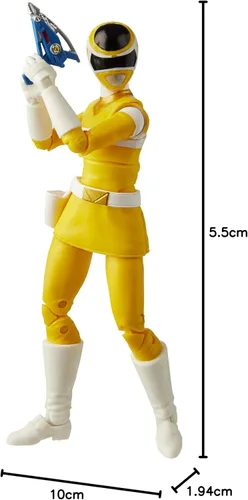 Vista 5 de Power Rangers Lightning Collection in Space Yellow Ranger - Figura de acción coleccionable de 6 pulgadas con accesorios