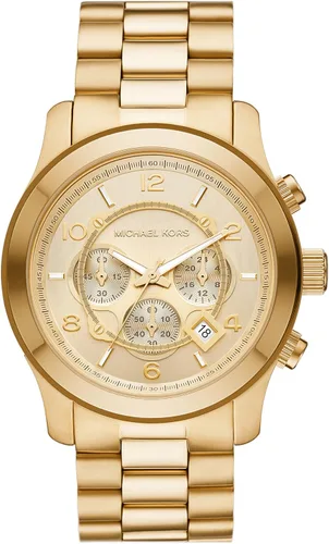 Vista 30 de Michael Kors Runway - Reloj cronógrafo de acero inoxidable para hombre con correa de acero o silicona