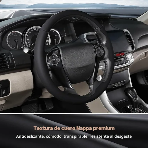 Vista 3 de Aimato Funda de volante personalizada para Honda Accord 2013-2017/Pilot 2016-2018/Crosstour 2013-2015, delgada, antideslizante, resistente a