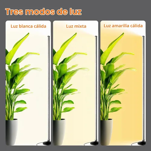 Vista 8 de Bstrip Luz de cultivo de pie para plantas de interior, luz de crecimiento vertical con 3 modos de luz, iluminación amplia y regulable, luces