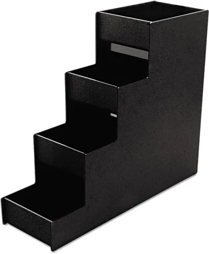 Vista 4 de Organizador estrecho de condimentos de grado comercial, 8 compartimentos, 6 x 19 x 15.88 pulgadas, negro