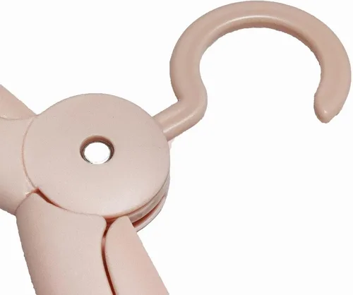 Vista 3 de Perchas plegables para ropa de viaje con clips, perchas portátiles de plástico para ropa, perchas de mano que ahorran espacio, estante de secado