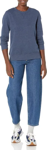 Vista 4 de Tienda Essentials - Sudadera de vellón de tela de toalla francesa con cuello redondo para mujer (disponible en talla extragrande)